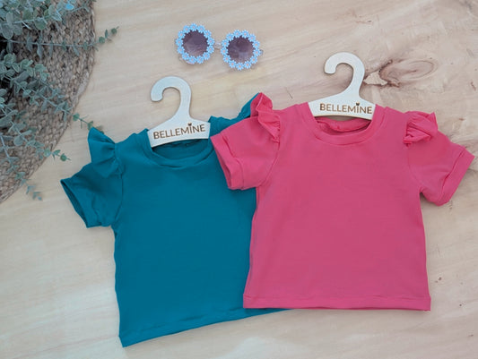 Chandail froussé couleur uni