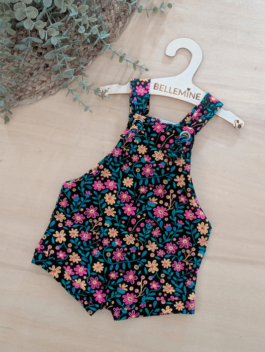 Salopette mini fleurs colorée